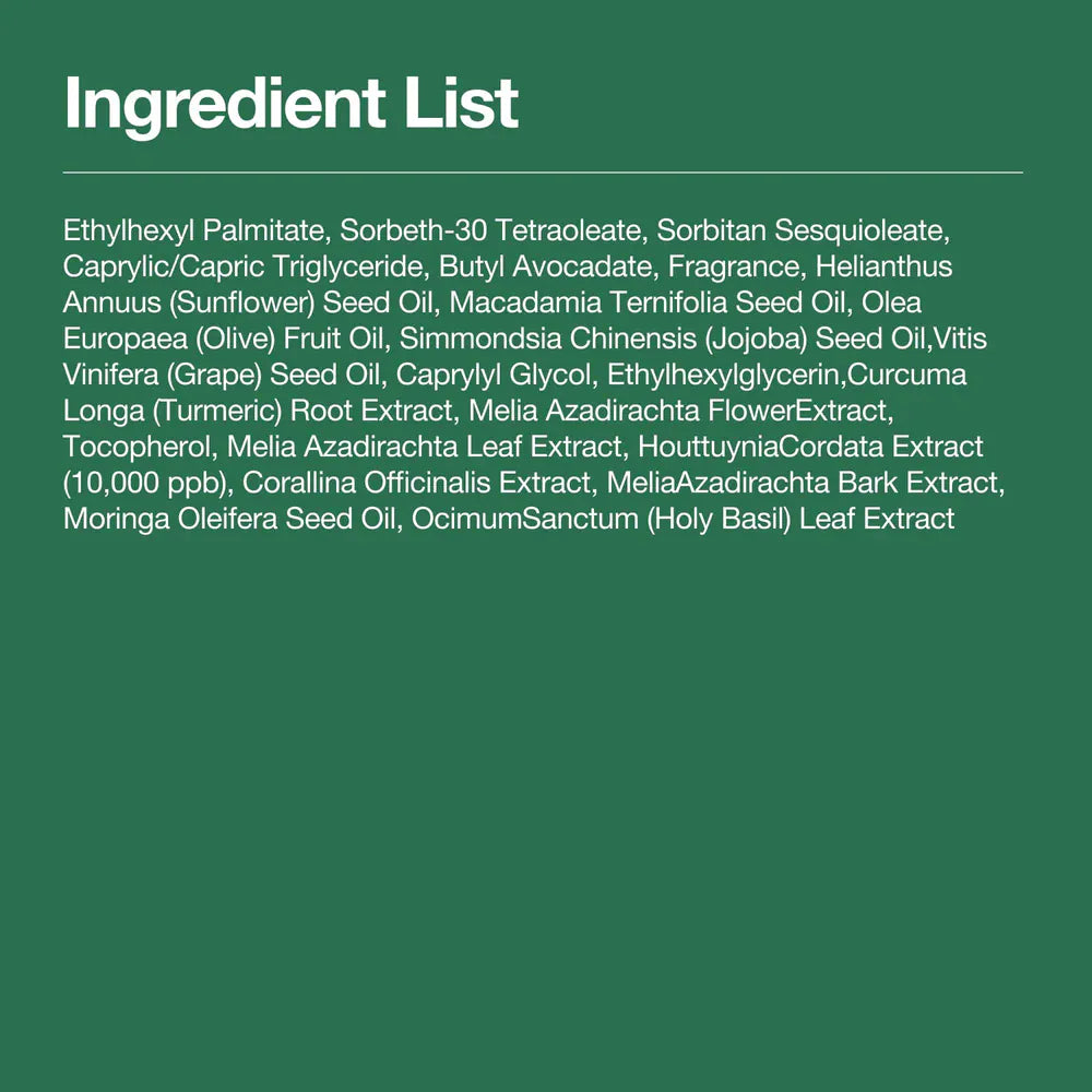 Ingredient list for Anua Heartleaf pore cleansing oil featuring natural extracts and oils.