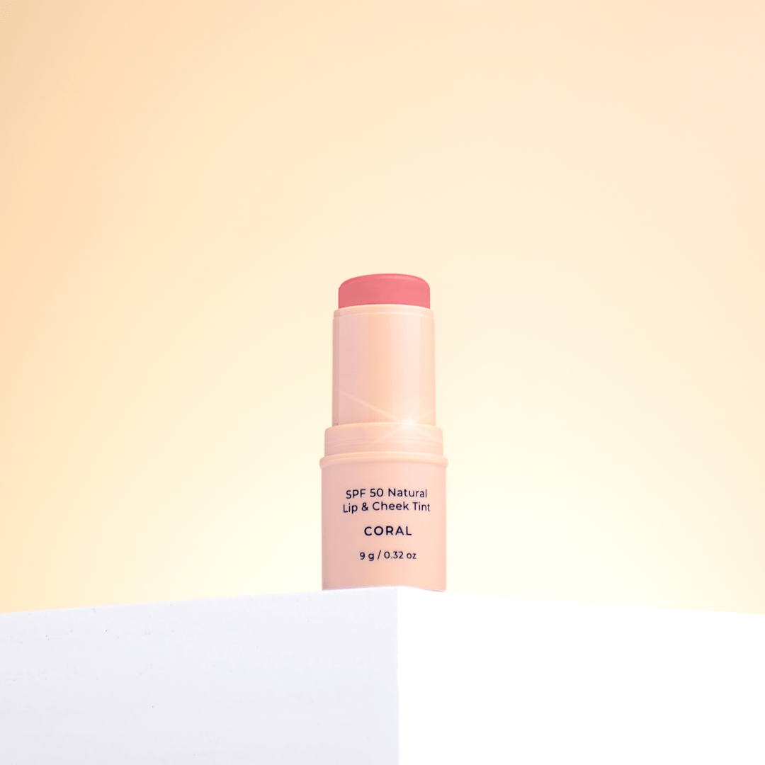 Avocado Zinc Lip Tint Avocado Zinc SPF 50 Natural Lip & Cheek Tint – Coral | Vegan Tinted SPF Stick for Lips, Cheeks & Eyes