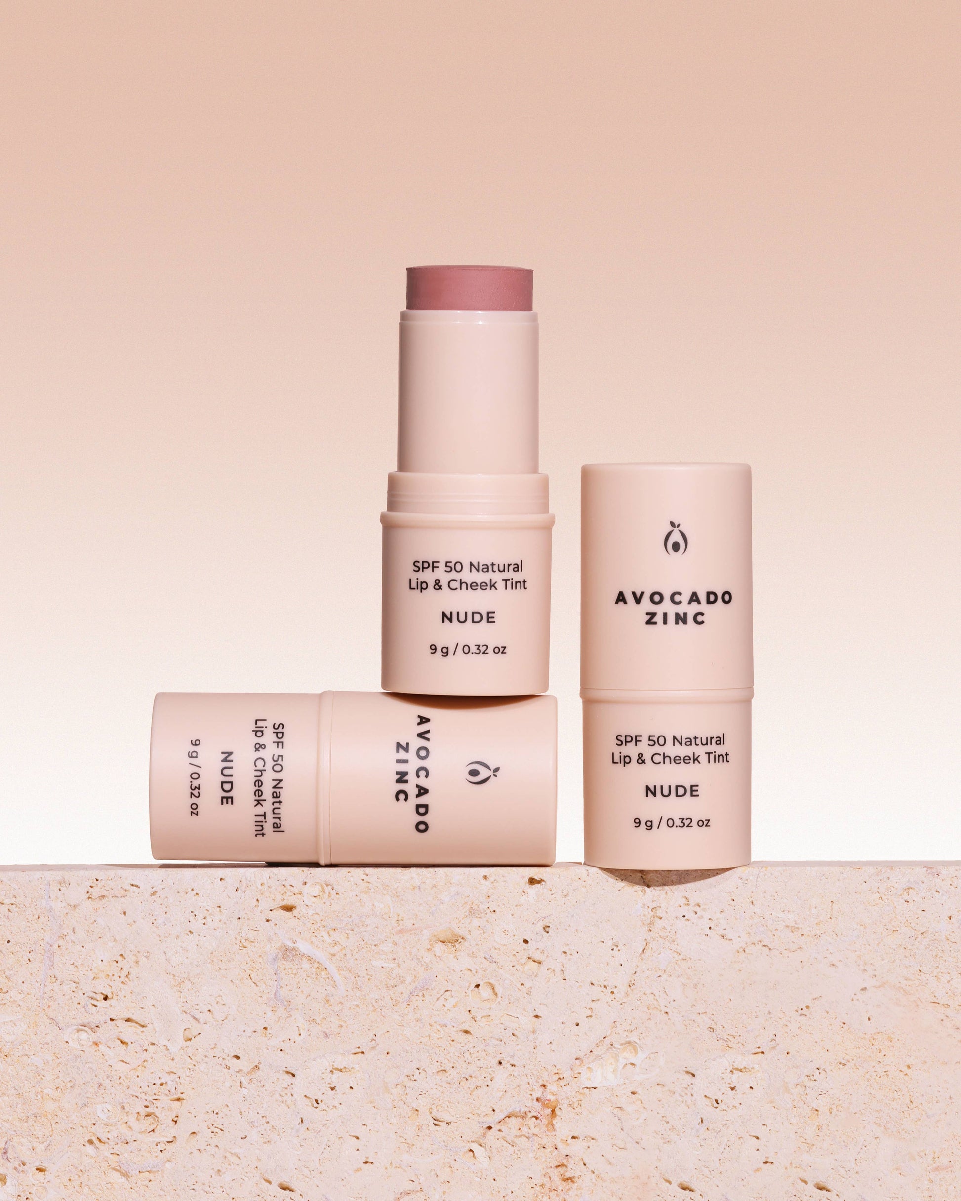 Avocado Zinc Lip Tint Avocado Zinc SPF 50 Natural Lip & Cheek Tint – Nude | Multi-Use Vegan SPF Stick