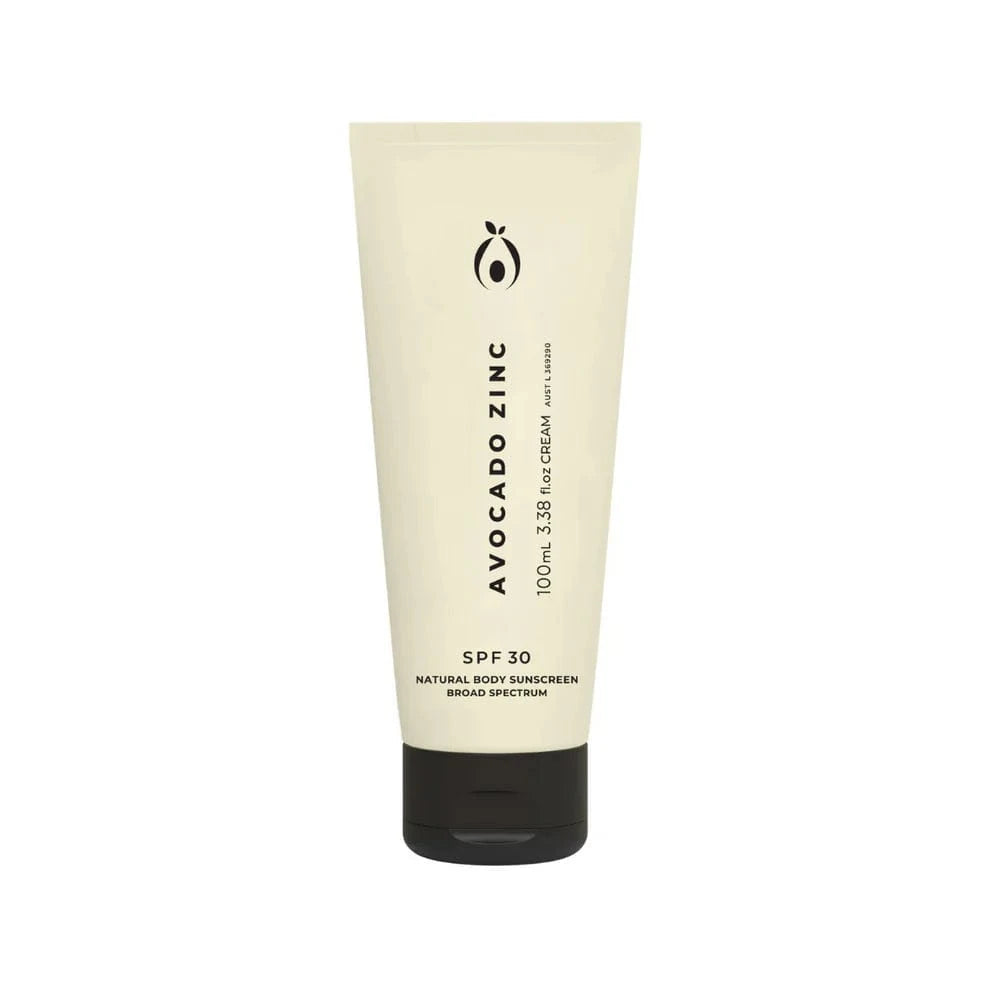 Avocado Zinc Sunscreen 100 ml Avocado Zinc SPF 30 Natural Body Sunscreen – Mineral & Reef-Safe Sun Protection
