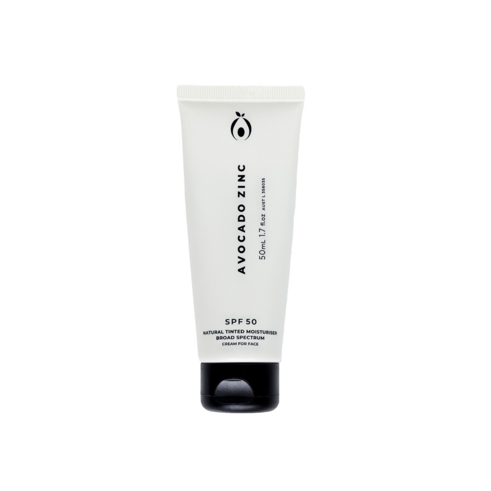 Avocado Zinc Tinted Moisturiser SPF 50 Tinted Moisturiser – Natural Mineral Sunscreen (Medium-Dark, 100ml)