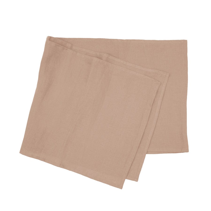 Linen Table Runners Blush Natural textured linen table runners for elegant dining decor.