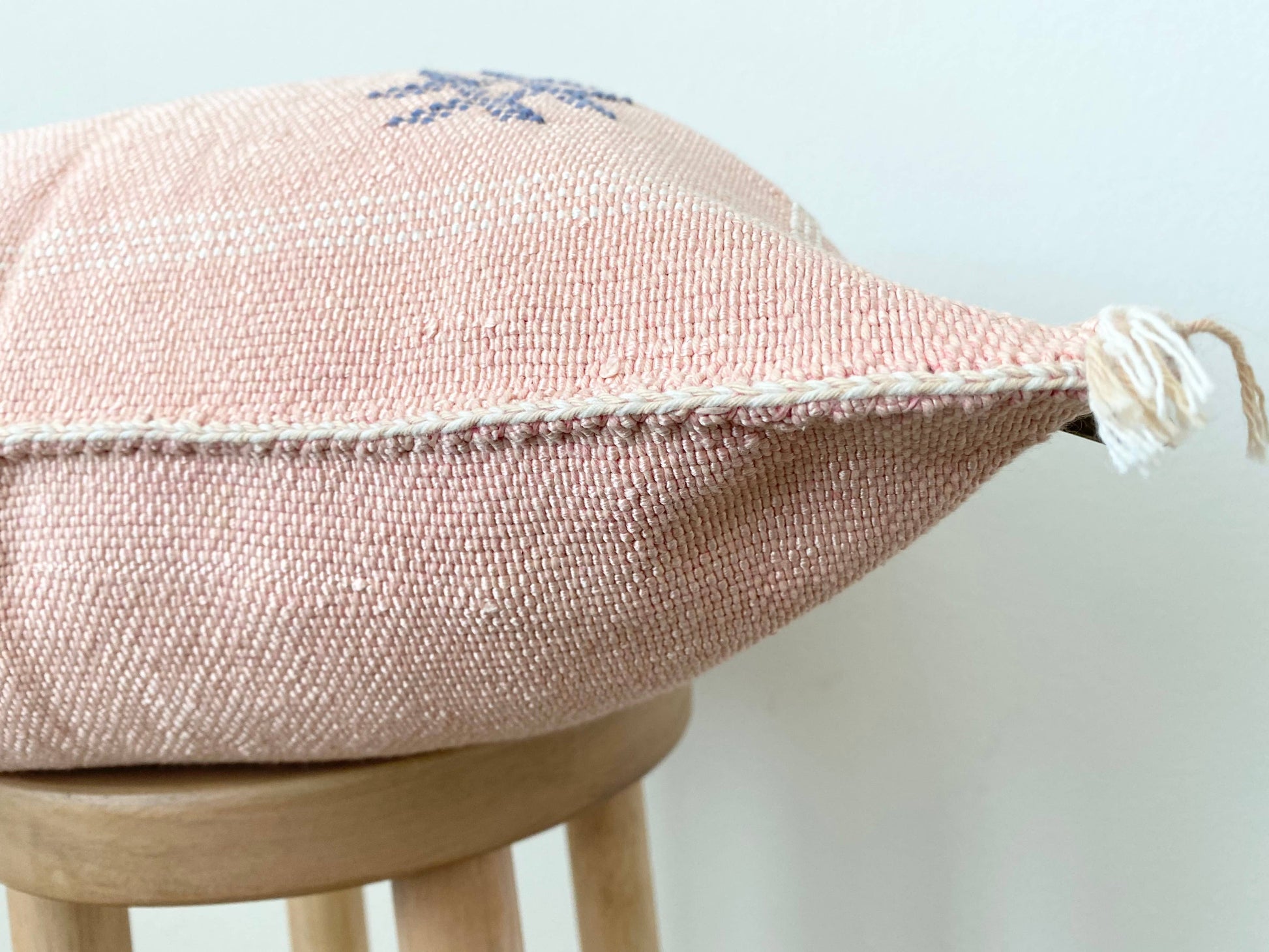 Pink Sabra Cushion Cover Eclectic Collective Cushion Cover Handmade Pink Silk Sabra Cushion Cover – One-of-a-Kind Cactus Silk Cushion (Vegan)
