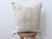 Stone Sabra Cushion Cover Eclectic Collective Cushion Cover Handmade Stone Silk Sabra Cushion Cover – One-of-a-Kind Cactus Silk Cushion (Vegan)