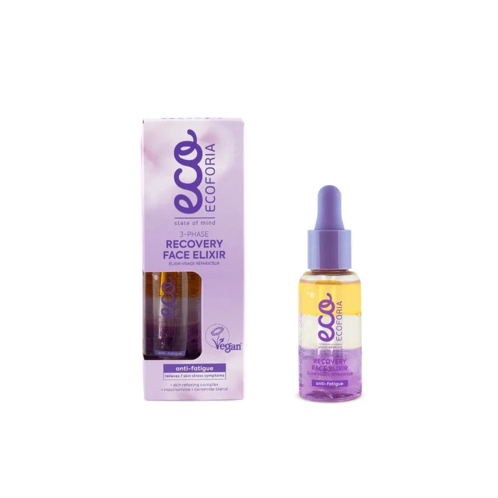 Ecoforia Serum Ecoforia 3-Phase Recovery Face Elixir – Revitalising Vegan Serum with Botanical Oils (30mls)
