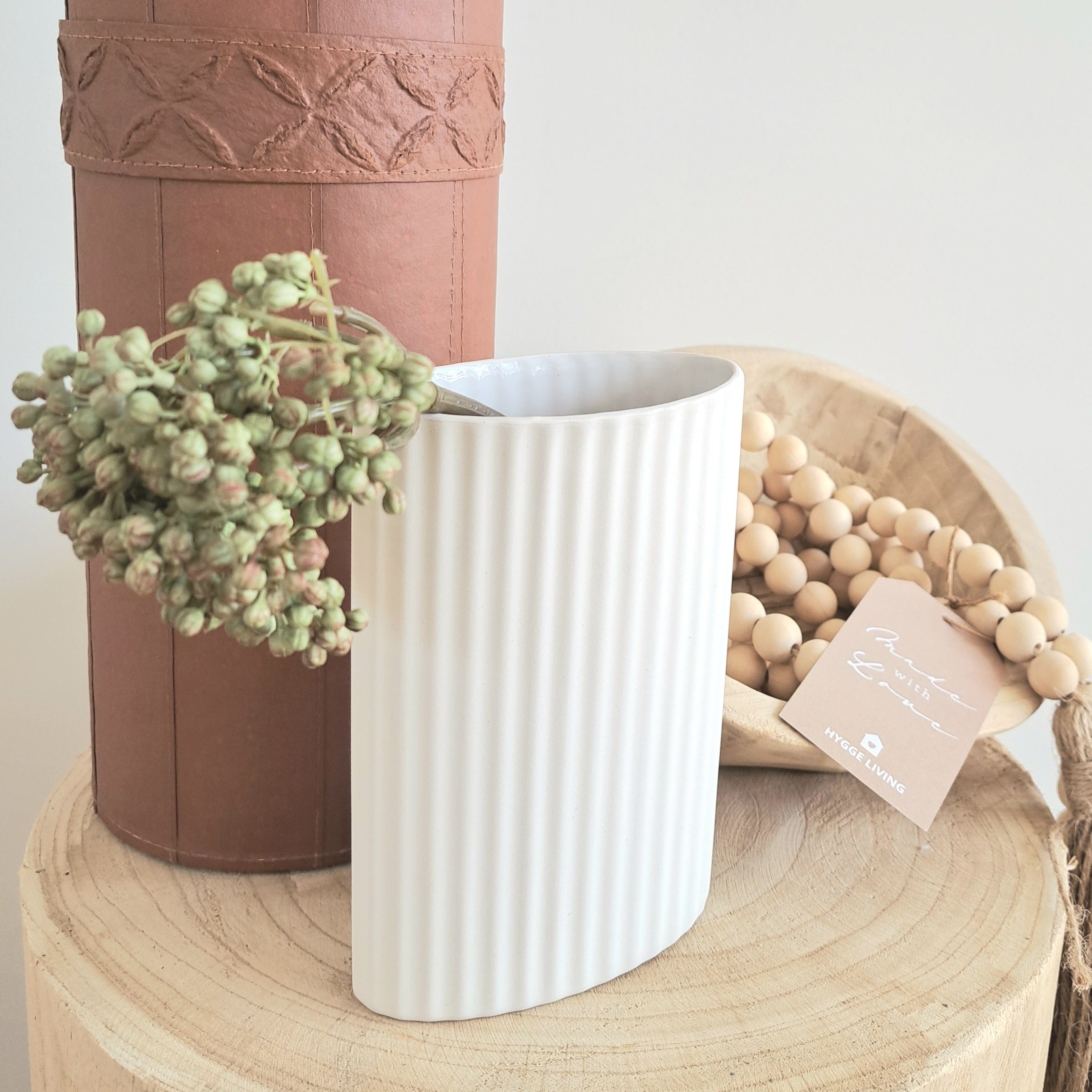 Marmoset Found Vase Marmoset Ripple Vase - Snow