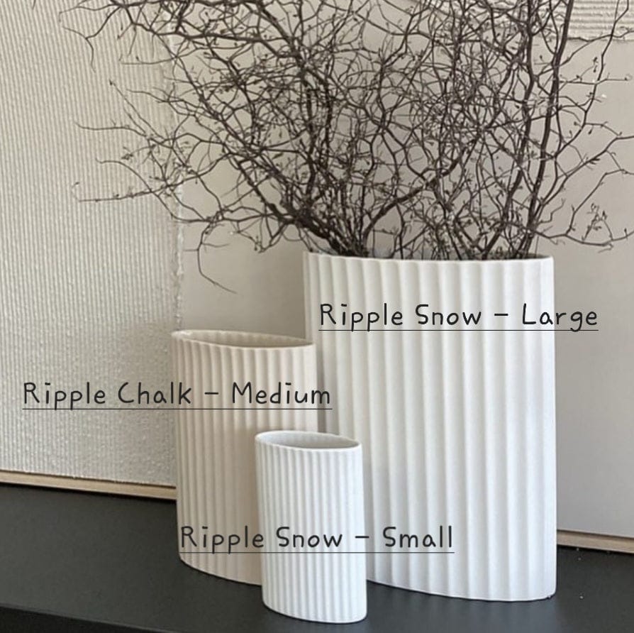 Marmoset Found Vase Marmoset Ripple Vase - Snow