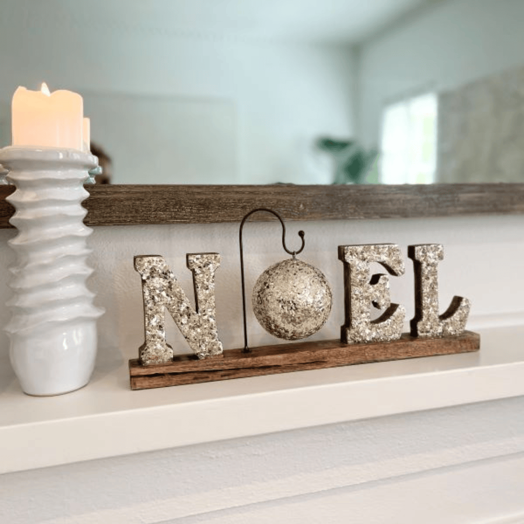 Mediterranean Markets Home Decor NOEL Wooden Sign