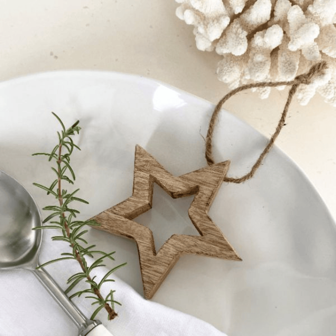 Mediterranean Markets Home Decor Wooden Christmas Stars