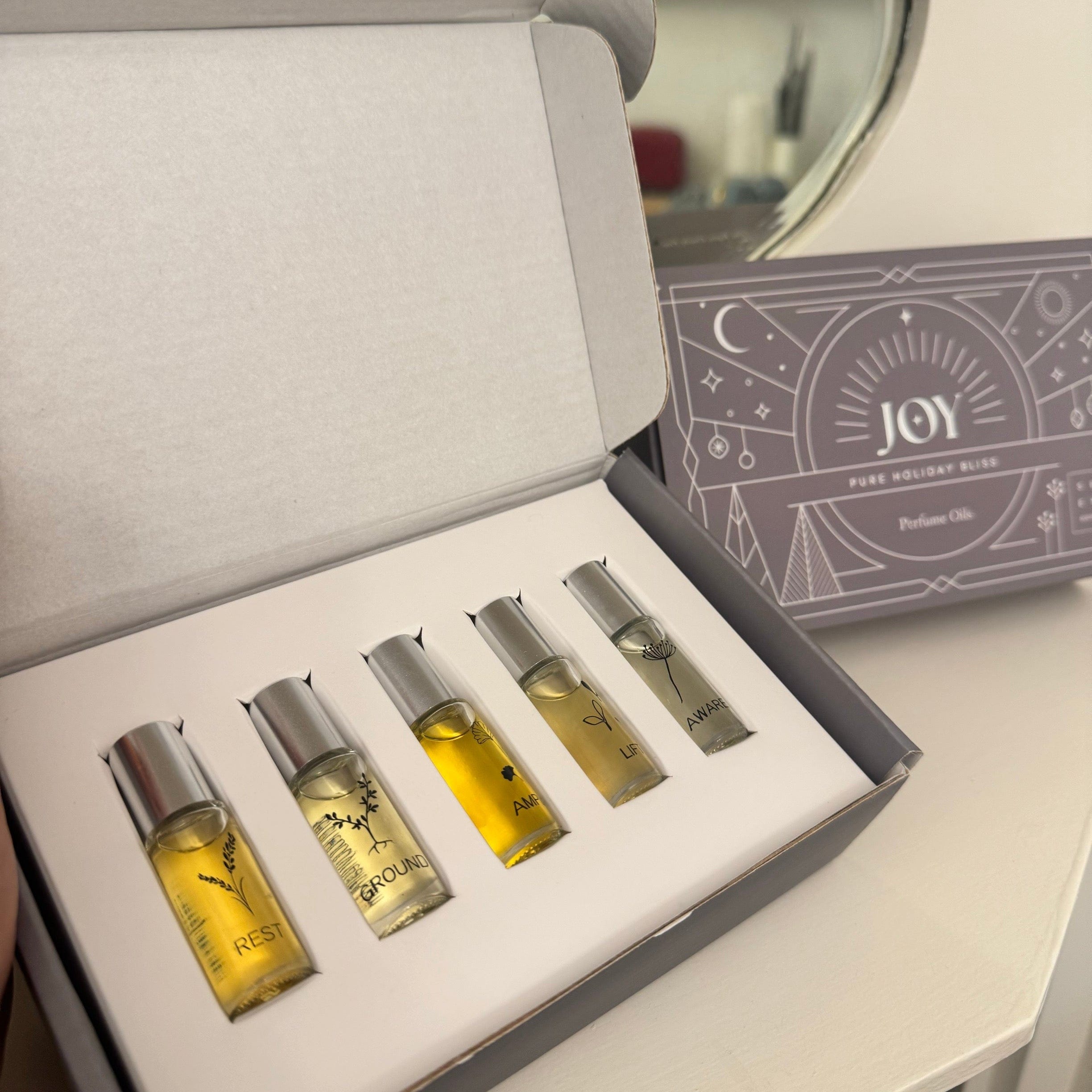 Serene Body Health Perfume Serene Body Health Discovery Box – Scented Perfume Oil Gift Set (5 x 10ml)