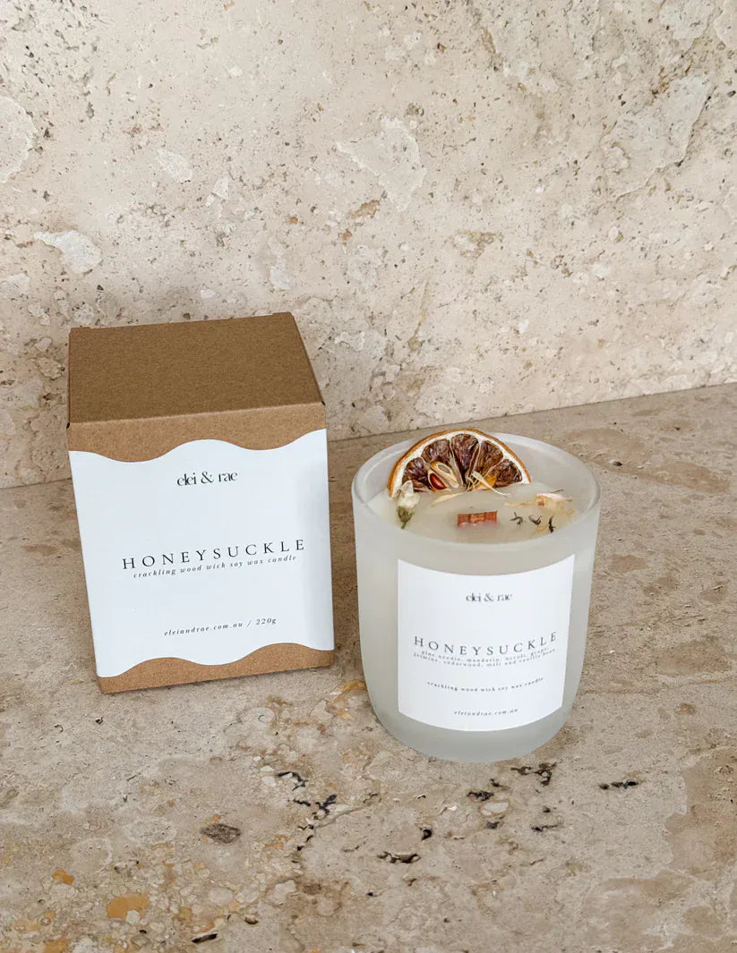 Simply Hygge Living Candles Honeysuckle 220g | Elei & Rae