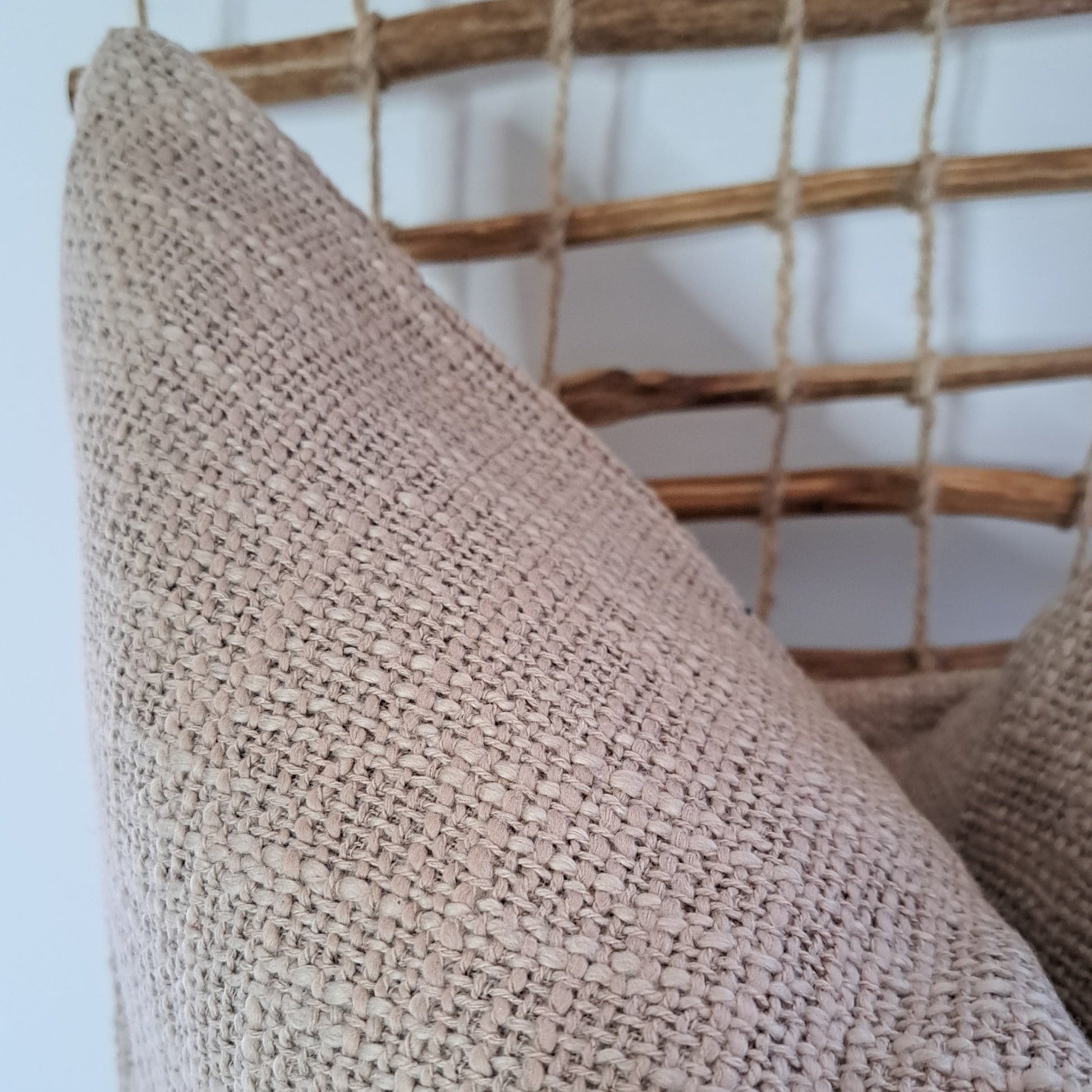 Base Cushion Biscuit cotton textured home decor in soft biscuit tone, enhancing comfort and style.