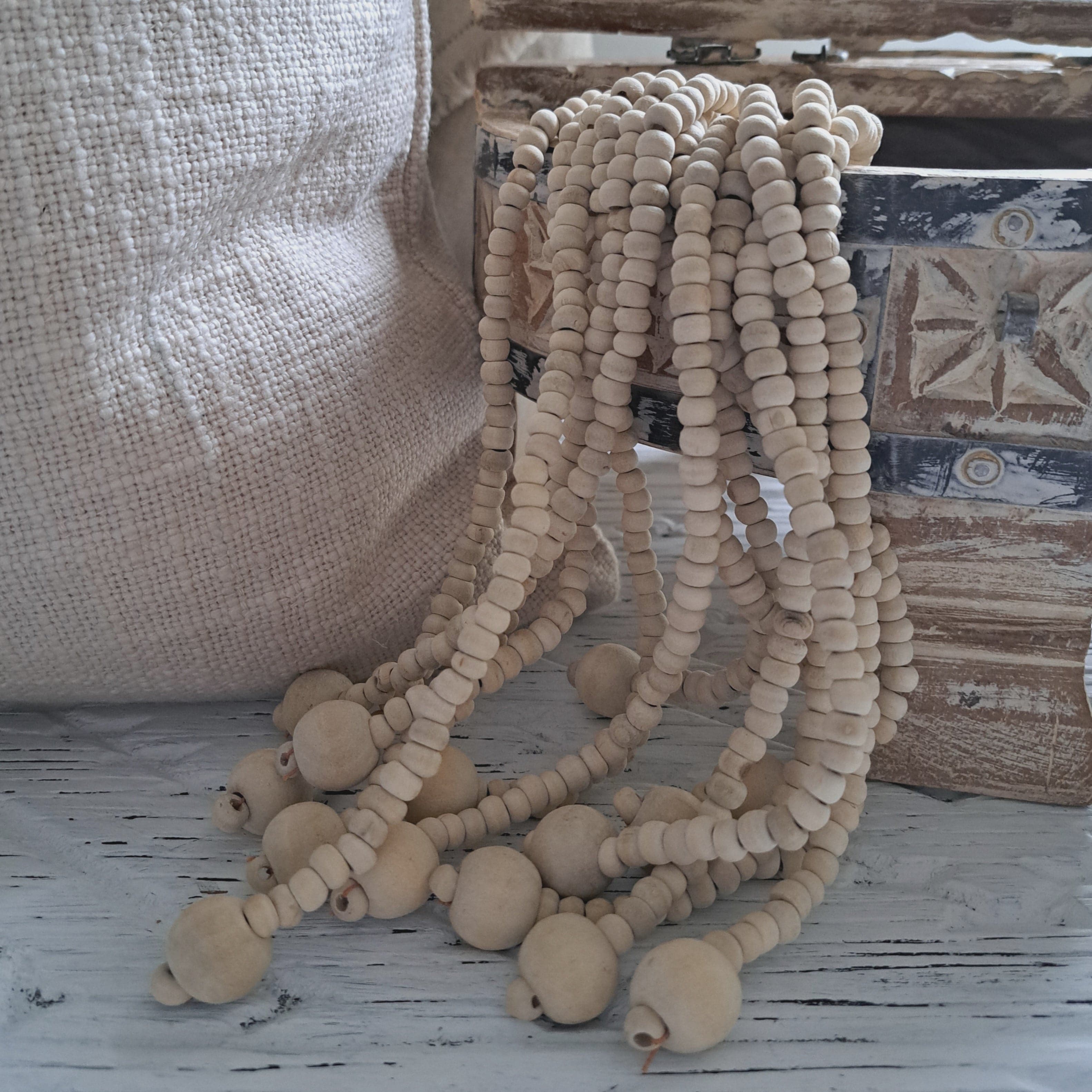 Simply Hygge Living Decor Castaway Bead Tassel - Natural