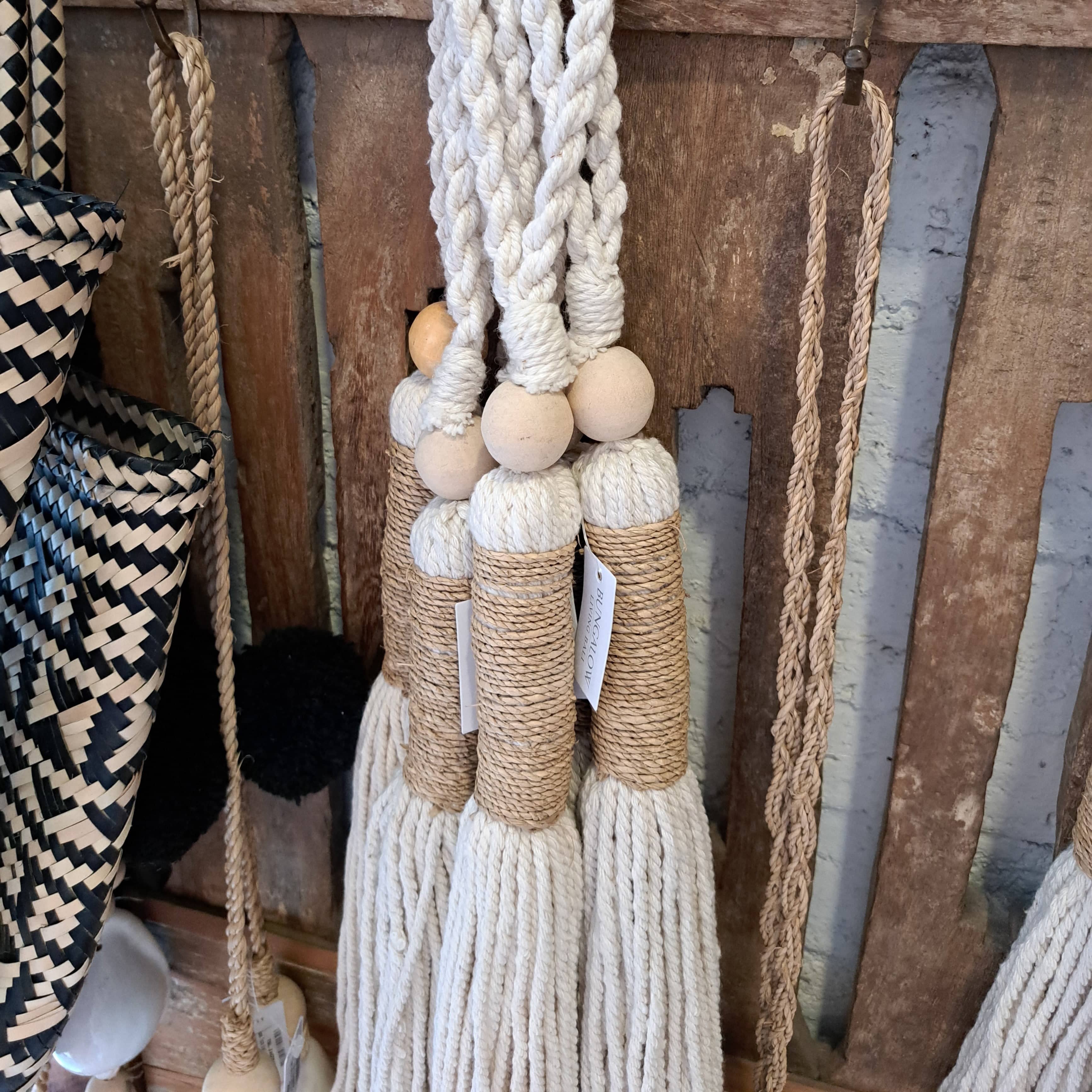 Simply Hygge Living Decor Castaway Natural Cotton Tassel