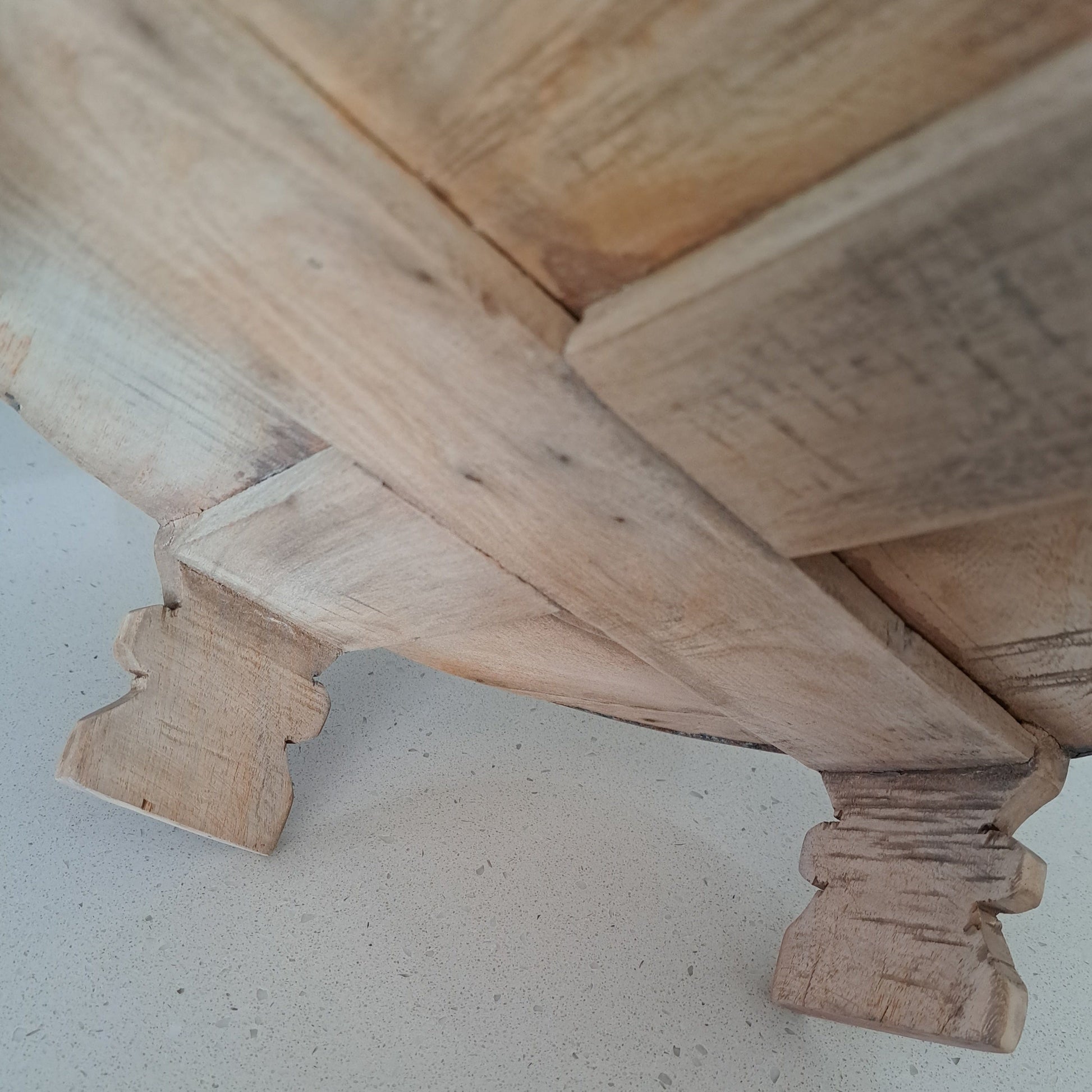 Simply Hygge Living Home Decor Mini Chakki Table – Hand-Carved Wooden Accent Piece (30 x 15 cm)