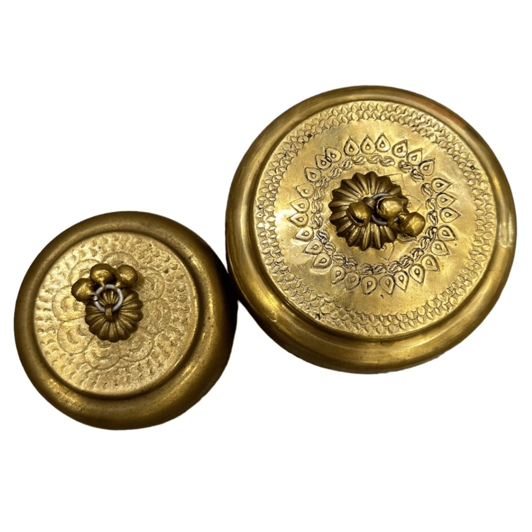 Simply Hygge Living Home Decor Small Brass Trinket Boxes