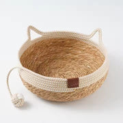 Whisker Haven Pet Bed Simply Hygge Living Pet Bed Whisker Haven - Cat-Shaped Woven Pet Bed
