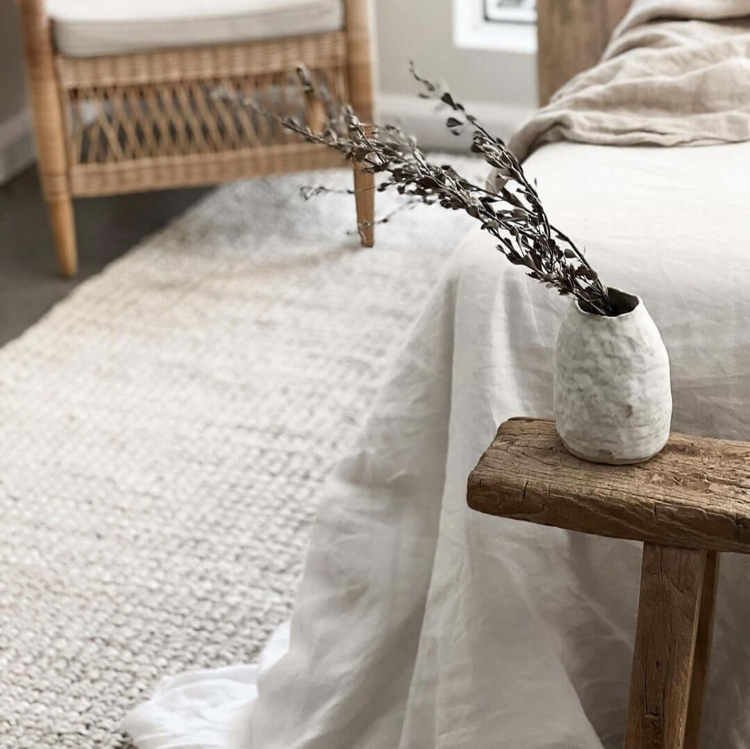 Simply Hygge Living Rugs 160cm x 230cm White Wash Jute Rugs & Runners