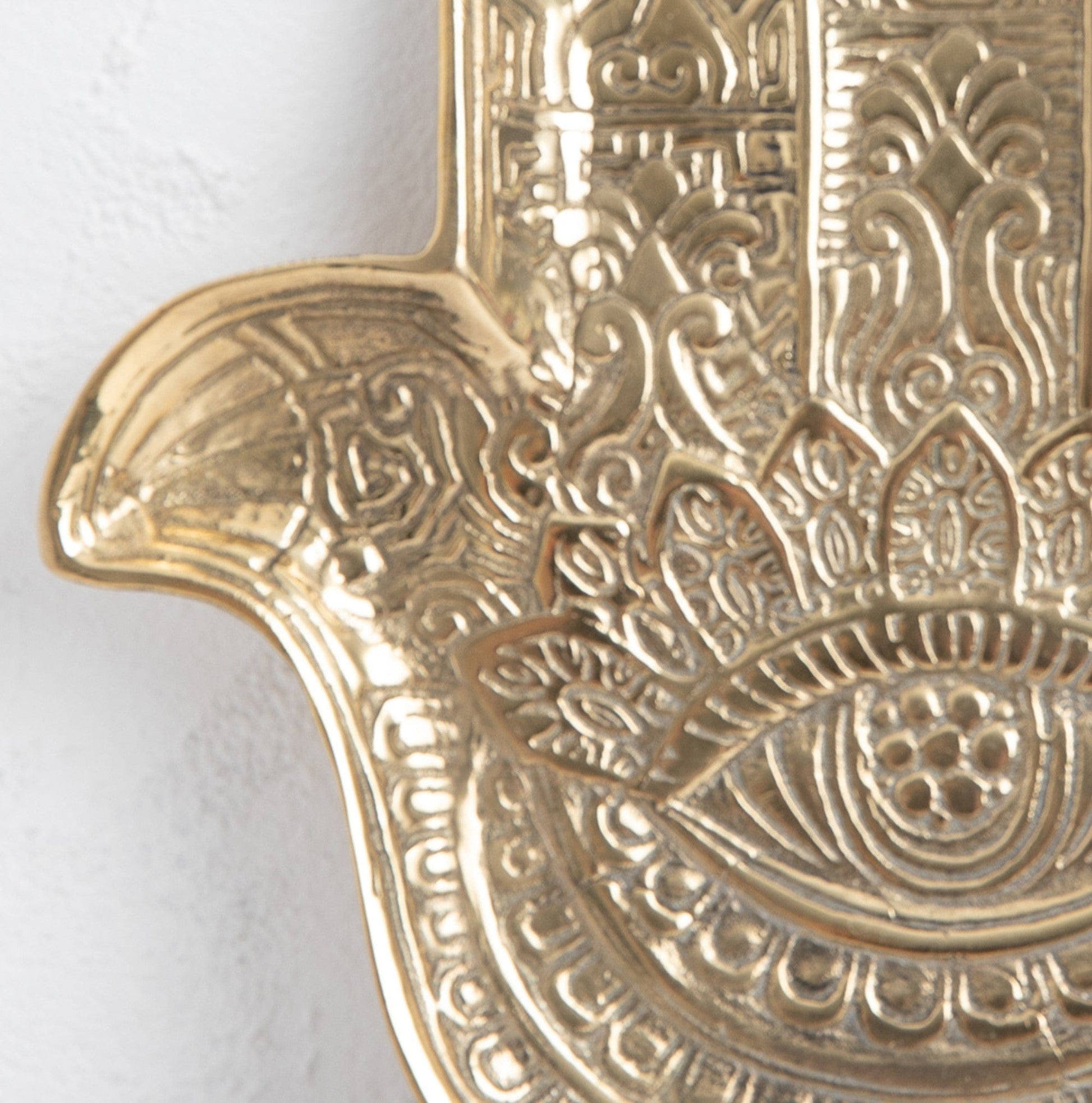 Simply Hygge Living Tray Hamsa Hand Brass Tray