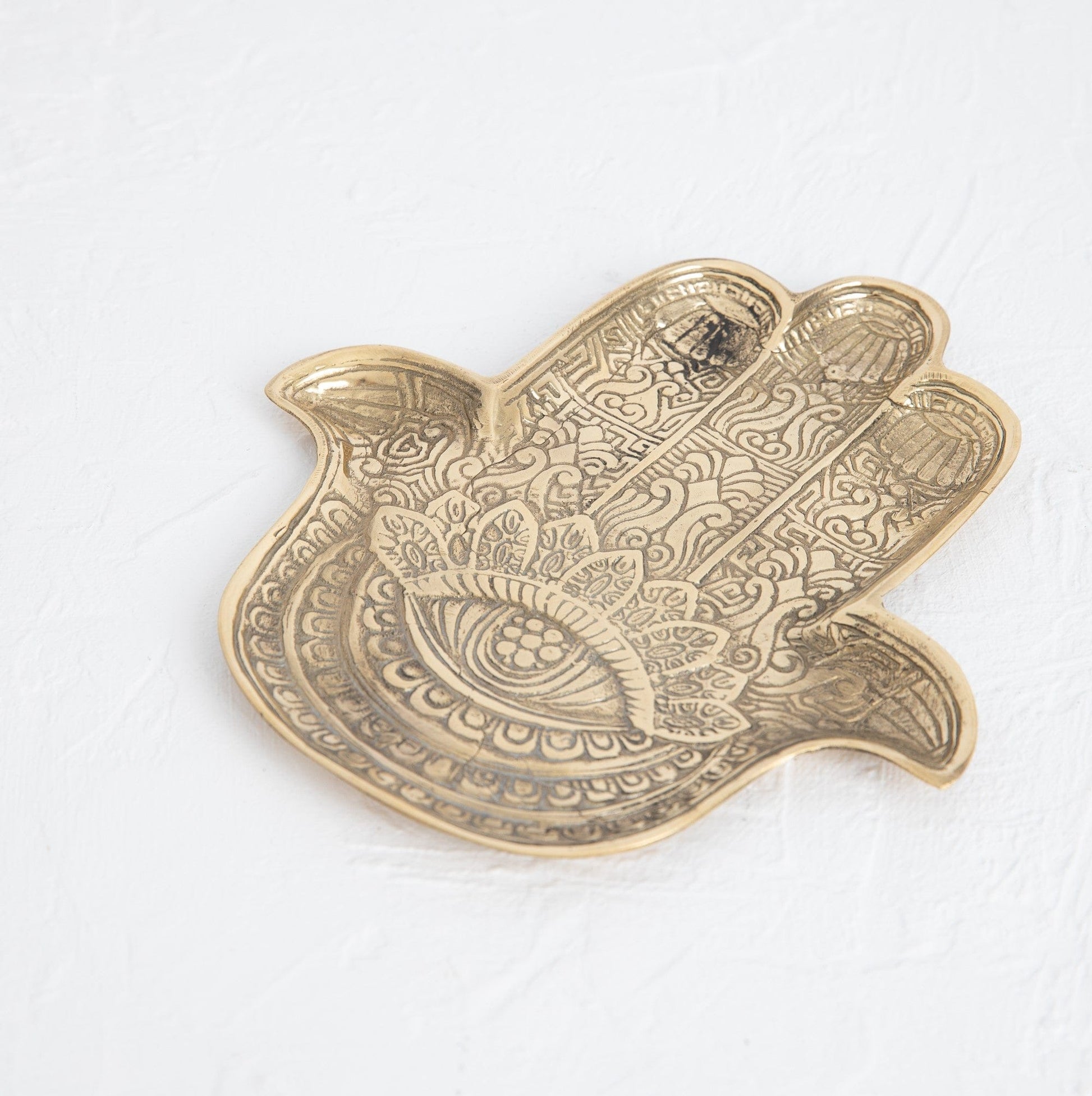 Simply Hygge Living Tray Hamsa Hand Brass Tray