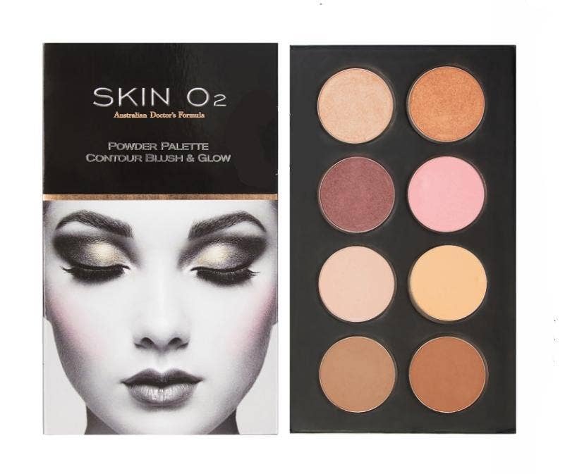 Skin O2 Contour Blush & Glow Powder Palette
