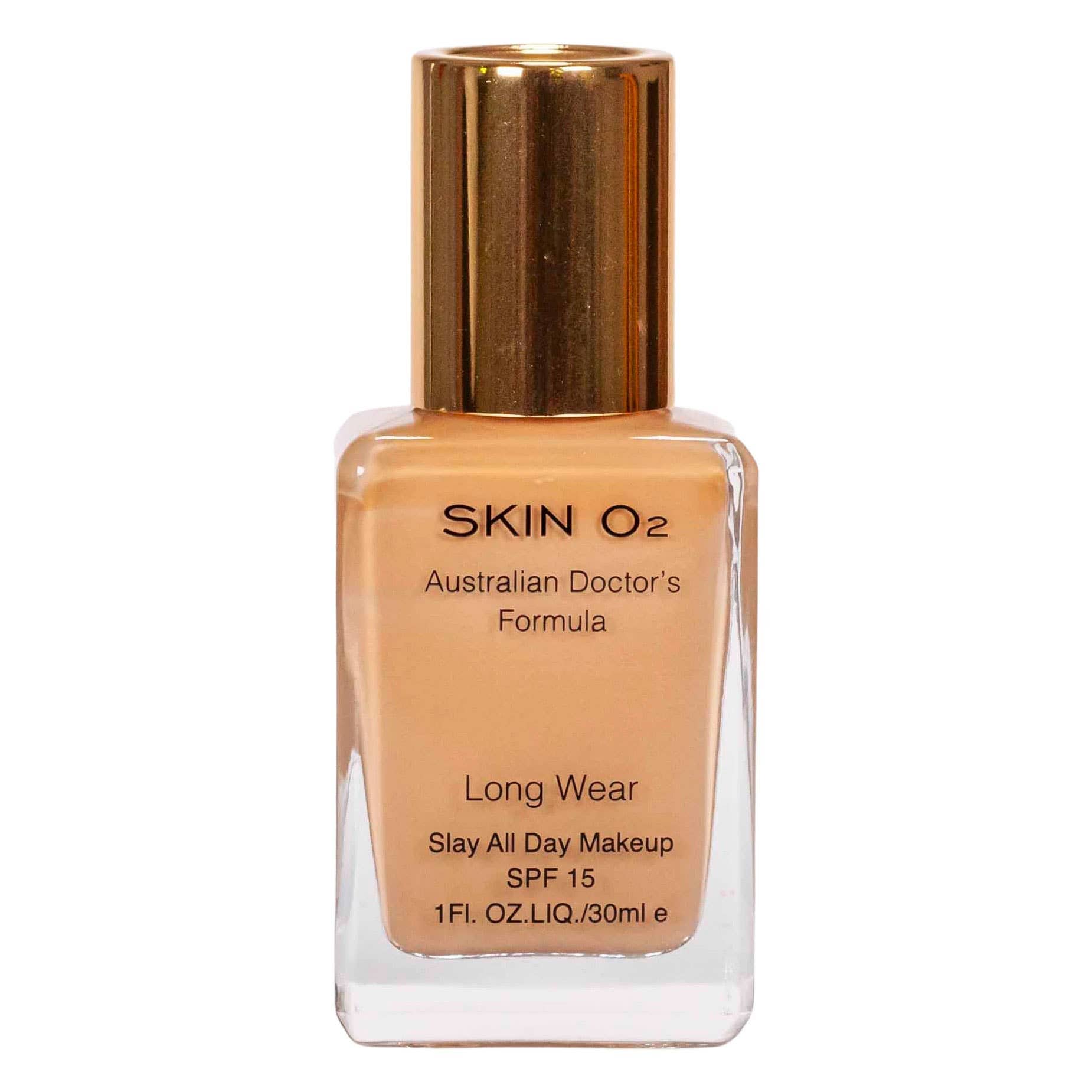 Skin O2 Foundation MEDIUM / 30ML Skin O2 Mineral Long Wear Foundation – Full Coverage, Skin-Loving Makeup (30ml)