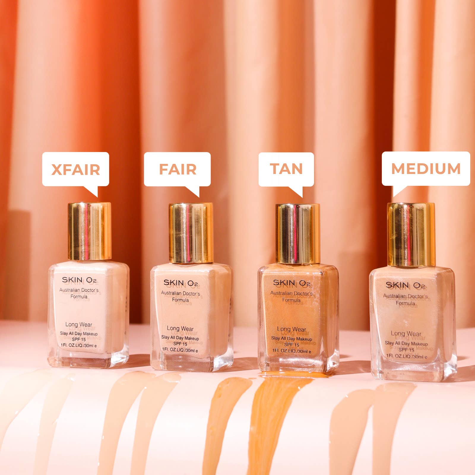 Skin O2 Foundation Skin O2 Mineral Long Wear Foundation – Full Coverage, Skin-Loving Makeup (30ml)