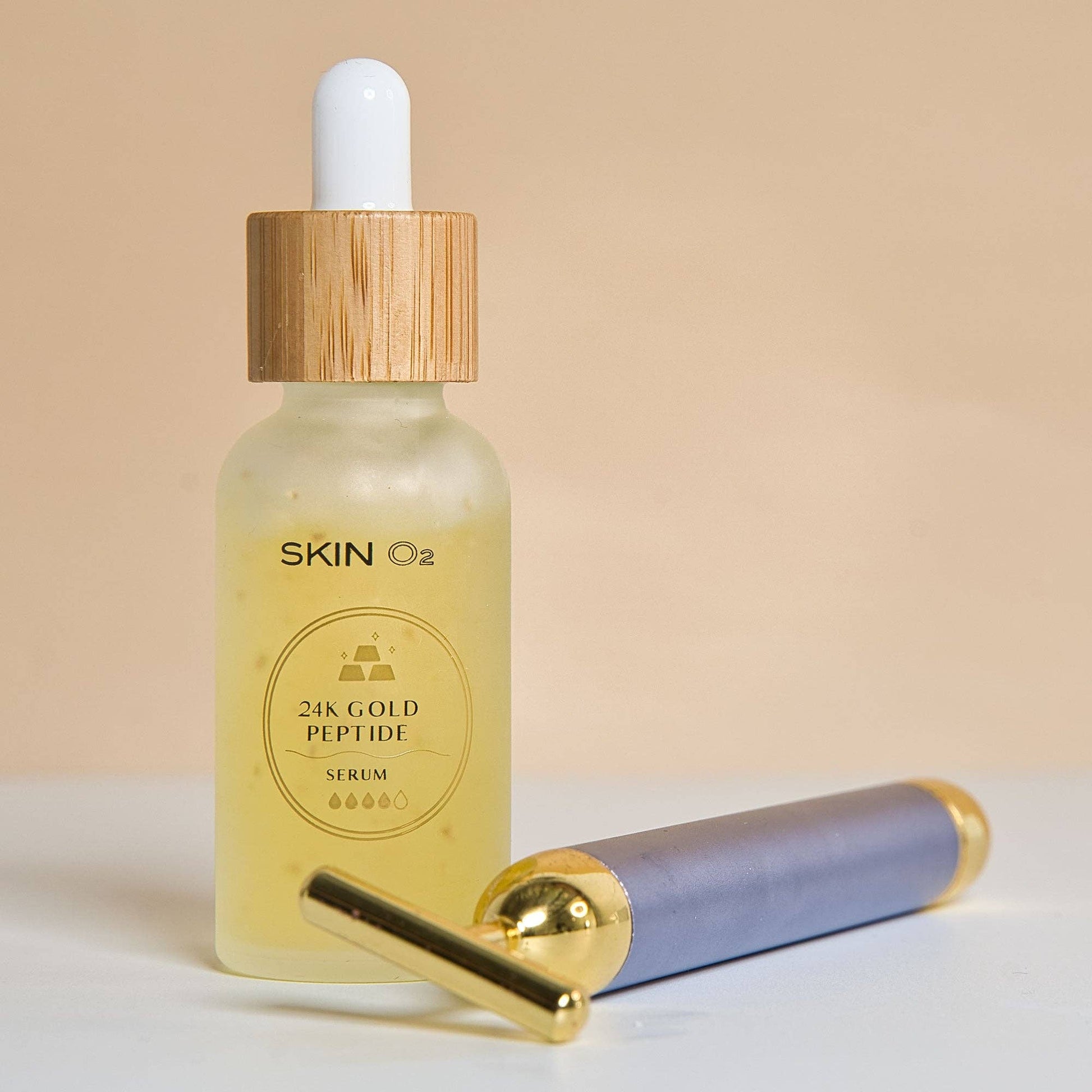 Skin O2 Serum 30ML Skin O2 24K Gold Peptide Anti-Ageing Serum – Vegan Firming & Hydrating Booster (30ml)