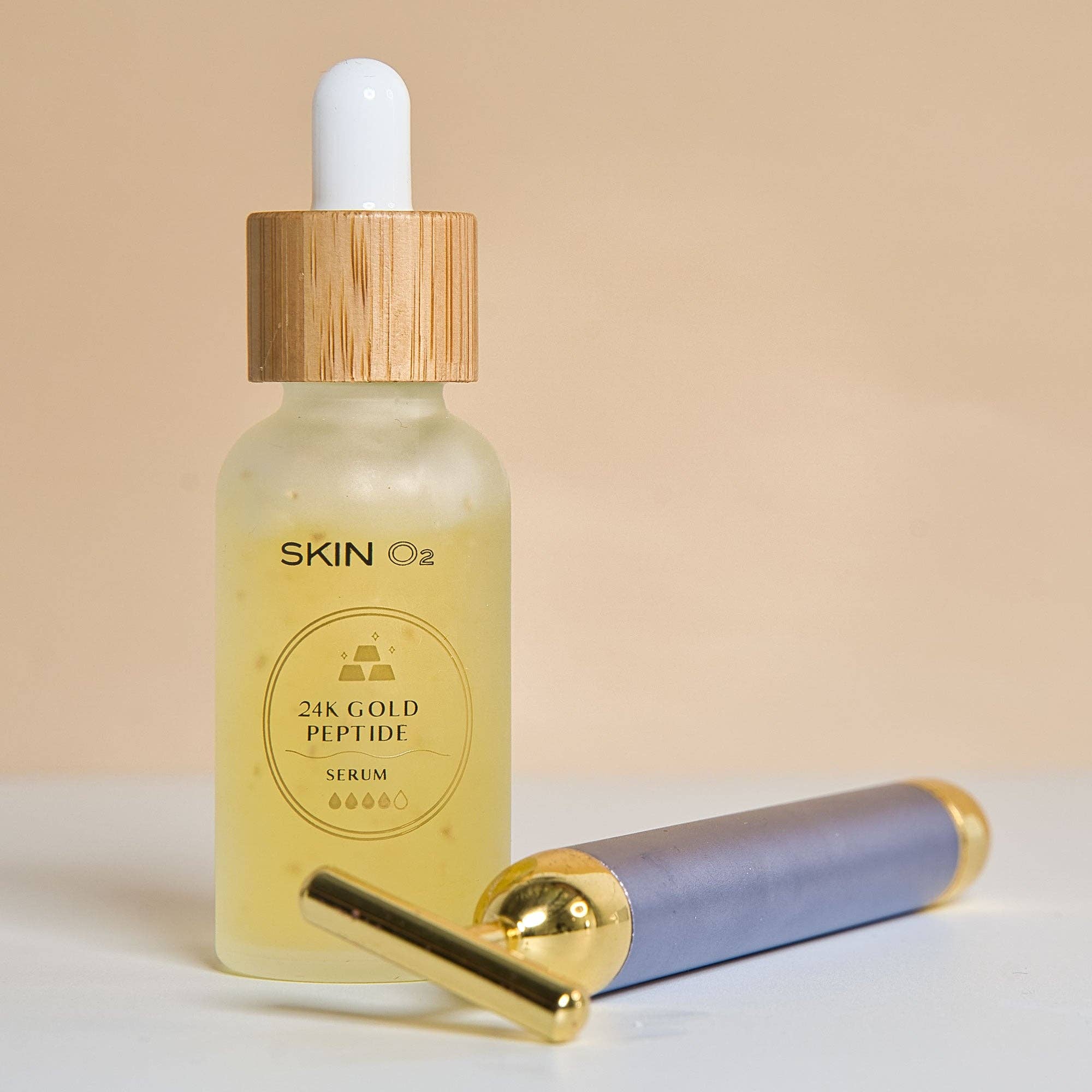 Skin O2 Serum 30ML Skin O2 24K Gold Peptide Anti-Ageing Serum – Vegan Firming & Hydrating Booster (30ml)