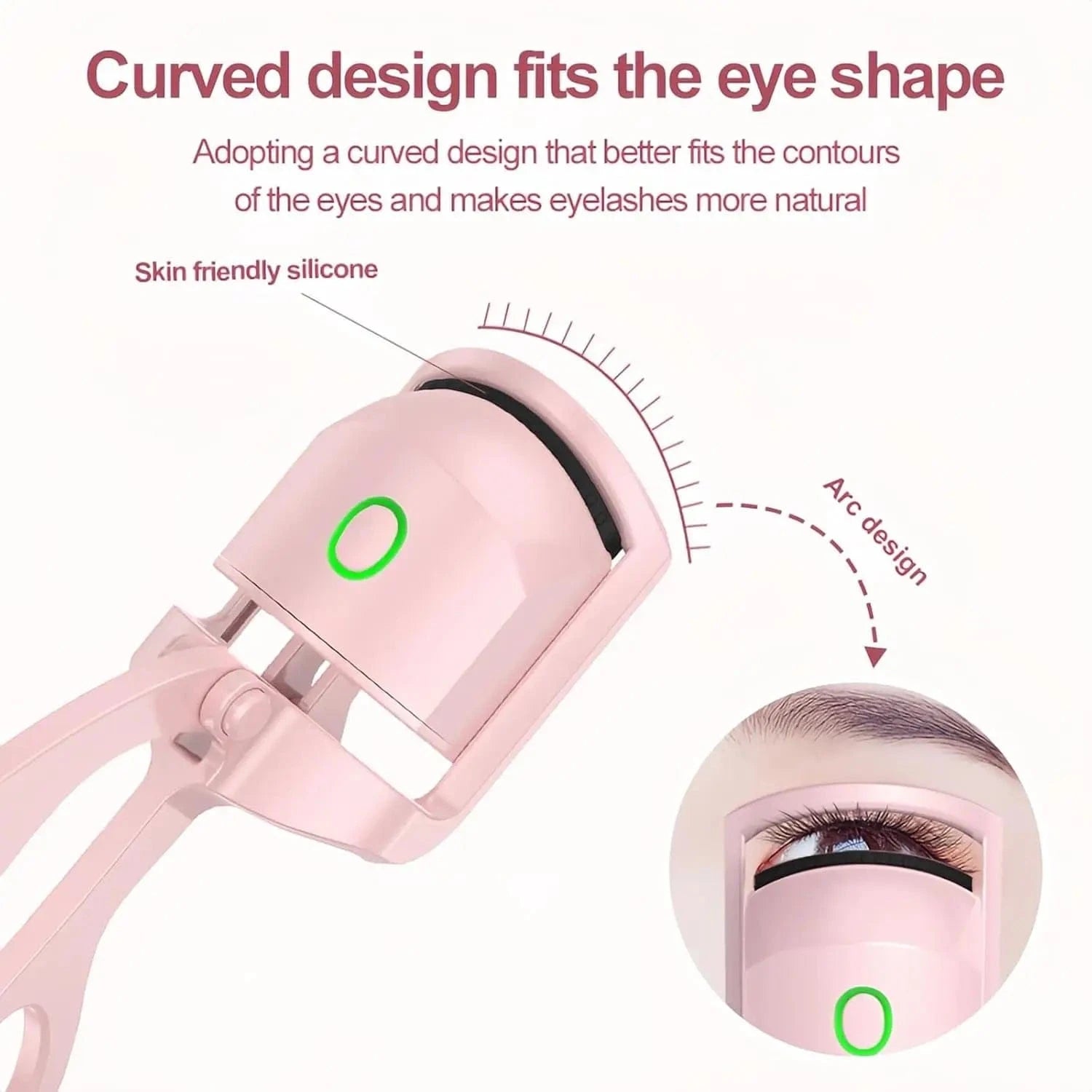 SNACC BEAUTY Beauty Tool USB Rechargeable Heated Eyelash Curler – Portable Electric Lash Curler for Long-Lasting Curl