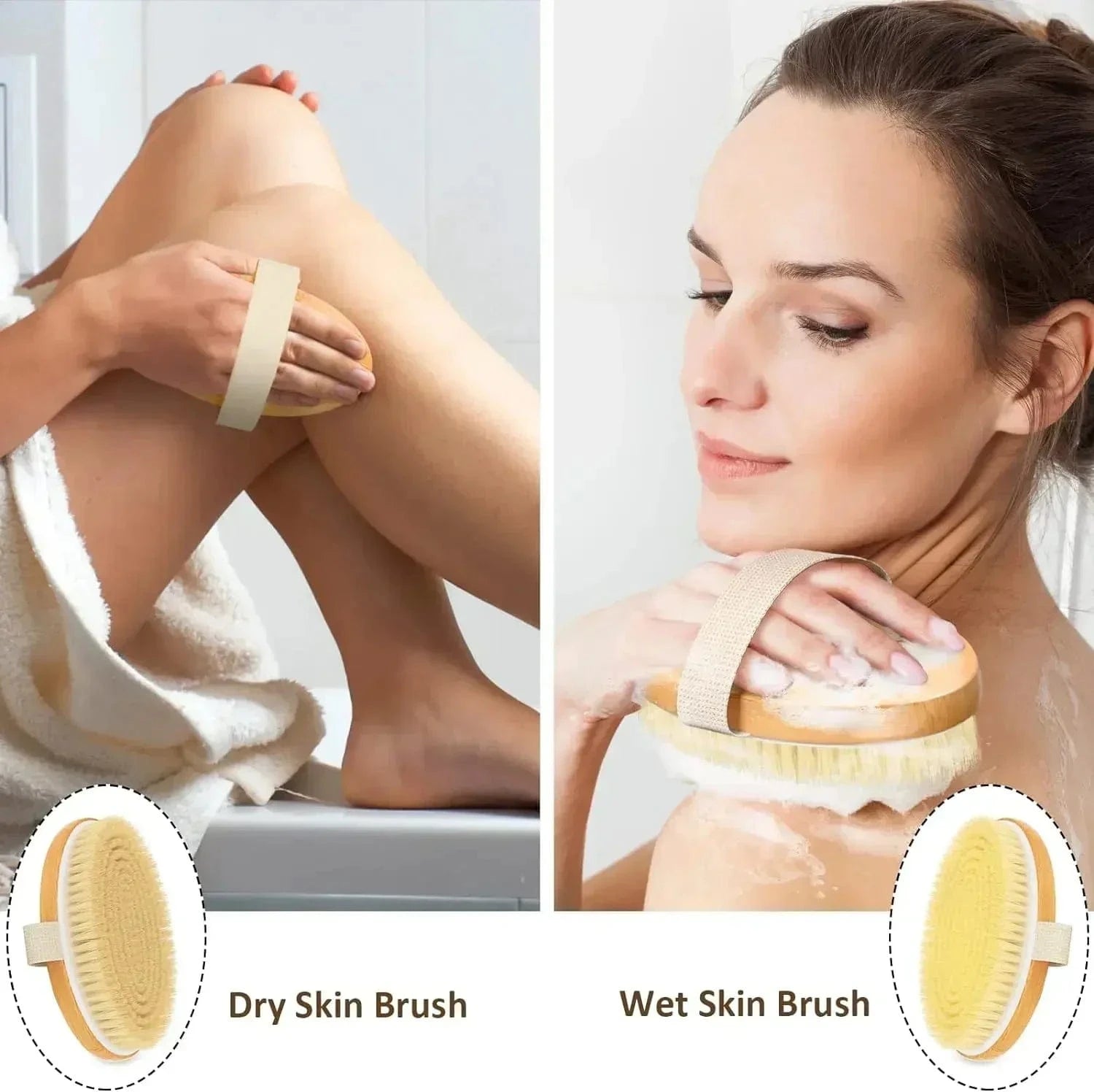 SNACC BEAUTY Brushes Premium Dry Body Brush with Natural Bristles for Radiant Skin