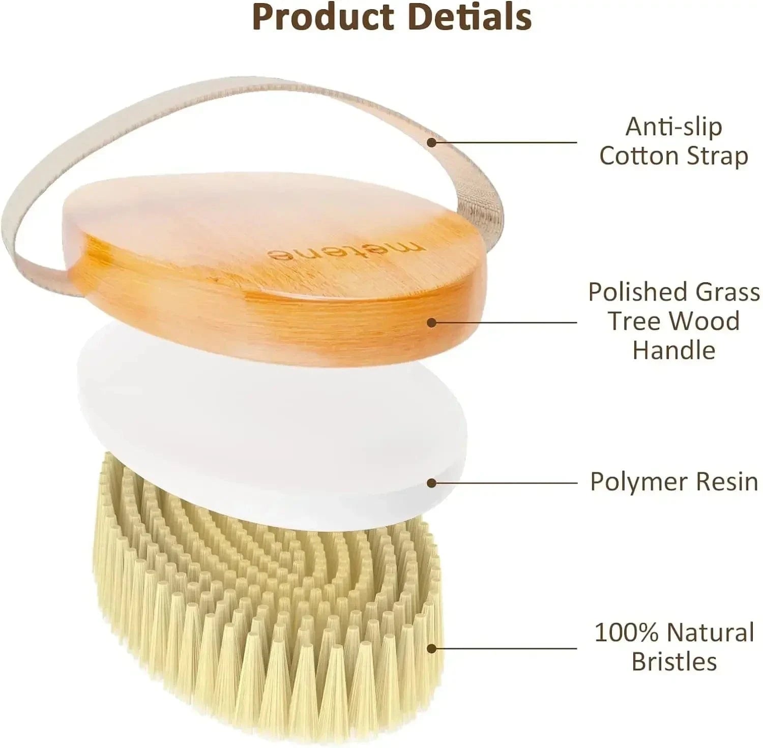SNACC BEAUTY Brushes Premium Dry Body Brush with Natural Bristles for Radiant Skin