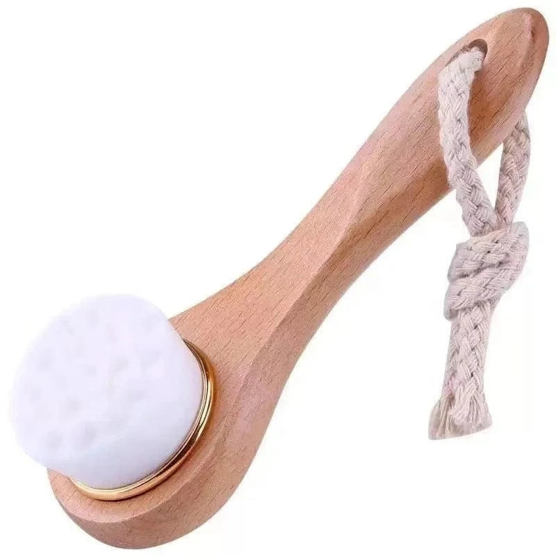 SNACC BEAUTY Face Brush Bamboo Face Brush – Soft Bristles & Beech Wood Handle