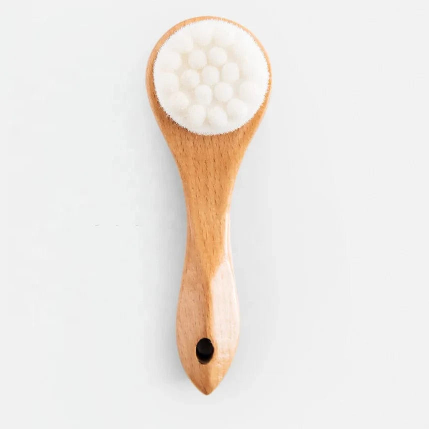 SNACC BEAUTY Face Brush Bamboo Face Brush – Soft Bristles & Beech Wood Handle
