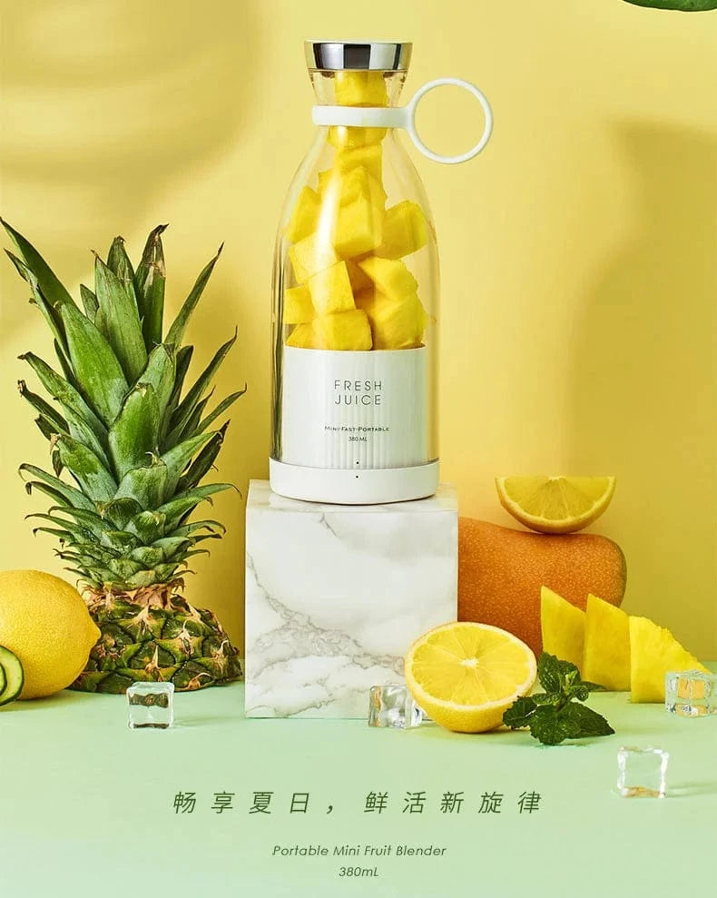 SNACC BEAUTY Healthy Living Portable USB Mini Juicer Blender – Rechargeable Fruit Mixer & Smoothie Maker (350ml)