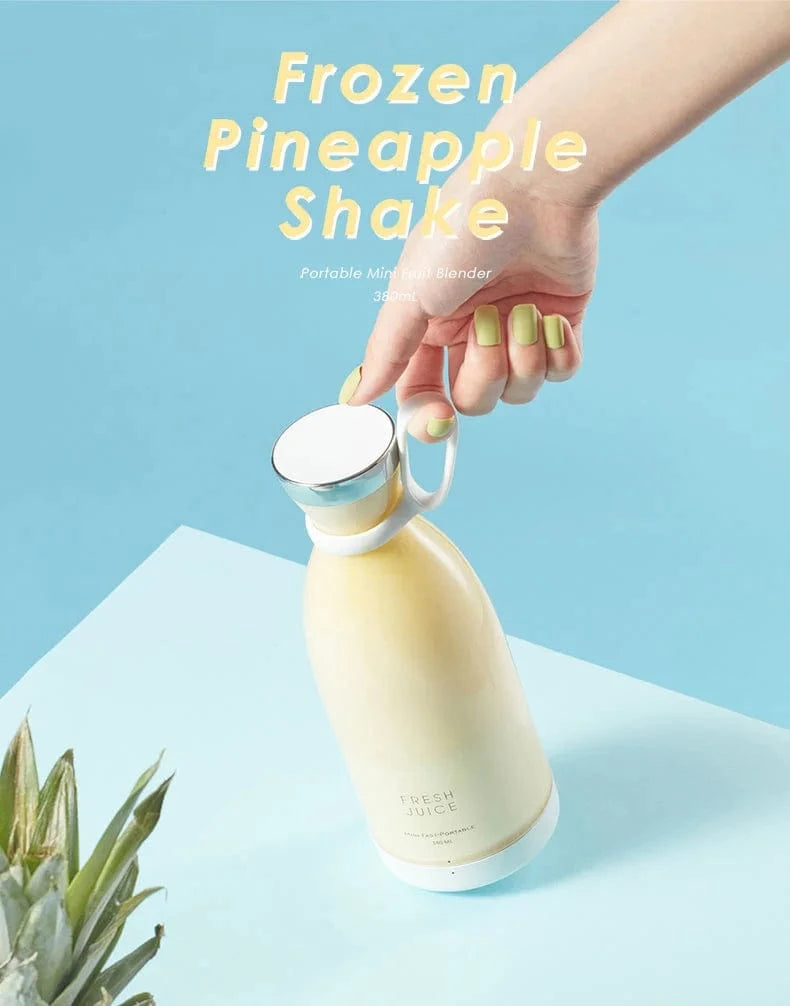 SNACC BEAUTY Healthy Living Portable USB Mini Juicer Blender – Rechargeable Fruit Mixer & Smoothie Maker (350ml)