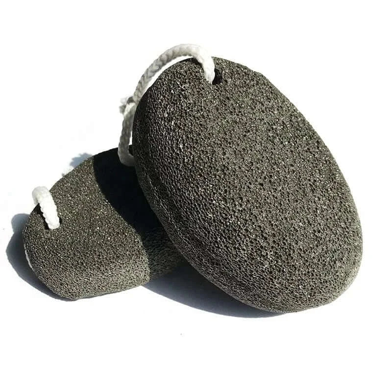 SNACC BEAUTY Pumice Stone Oval Black Pumice Stone – Callus Remover & Foot Exfoliator for Hard Skin