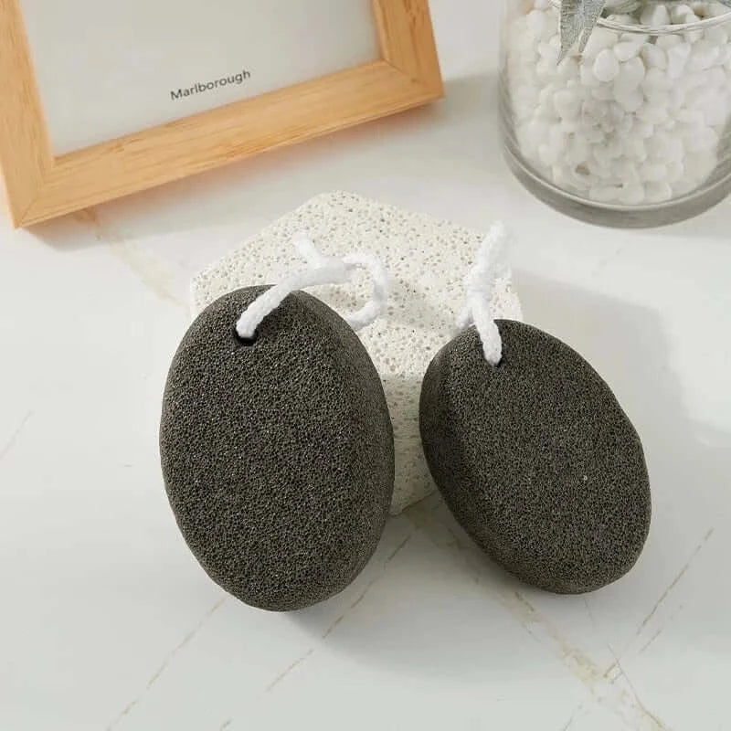 SNACC BEAUTY Pumice Stone Oval Black Pumice Stone – Callus Remover & Foot Exfoliator for Hard Skin