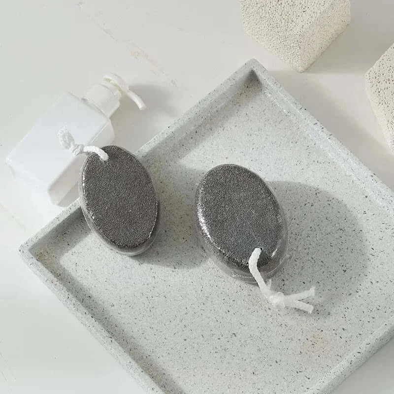 SNACC BEAUTY Pumice Stone Oval Black Pumice Stone – Callus Remover & Foot Exfoliator for Hard Skin