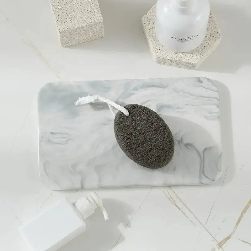 SNACC BEAUTY Pumice Stone Oval Black Pumice Stone – Callus Remover & Foot Exfoliator for Hard Skin