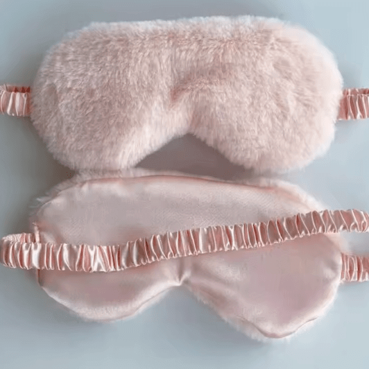 SNACC BEAUTY Sleeping Mask Plush Sleeping Eye Mask – Soft Love Cloud Blindfold for Naps & Travel