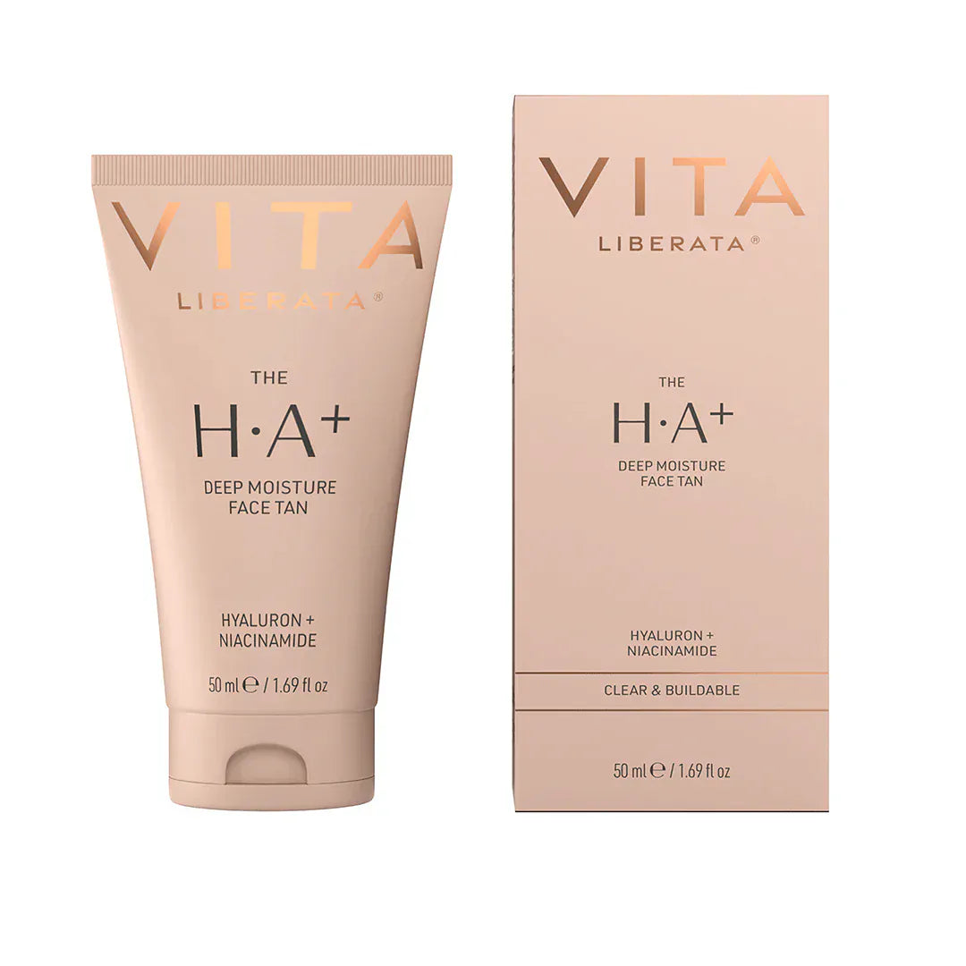 Vita Liberata Deep Moisture Face Tan 50ml product packaging with hydrating self-tanning cream.