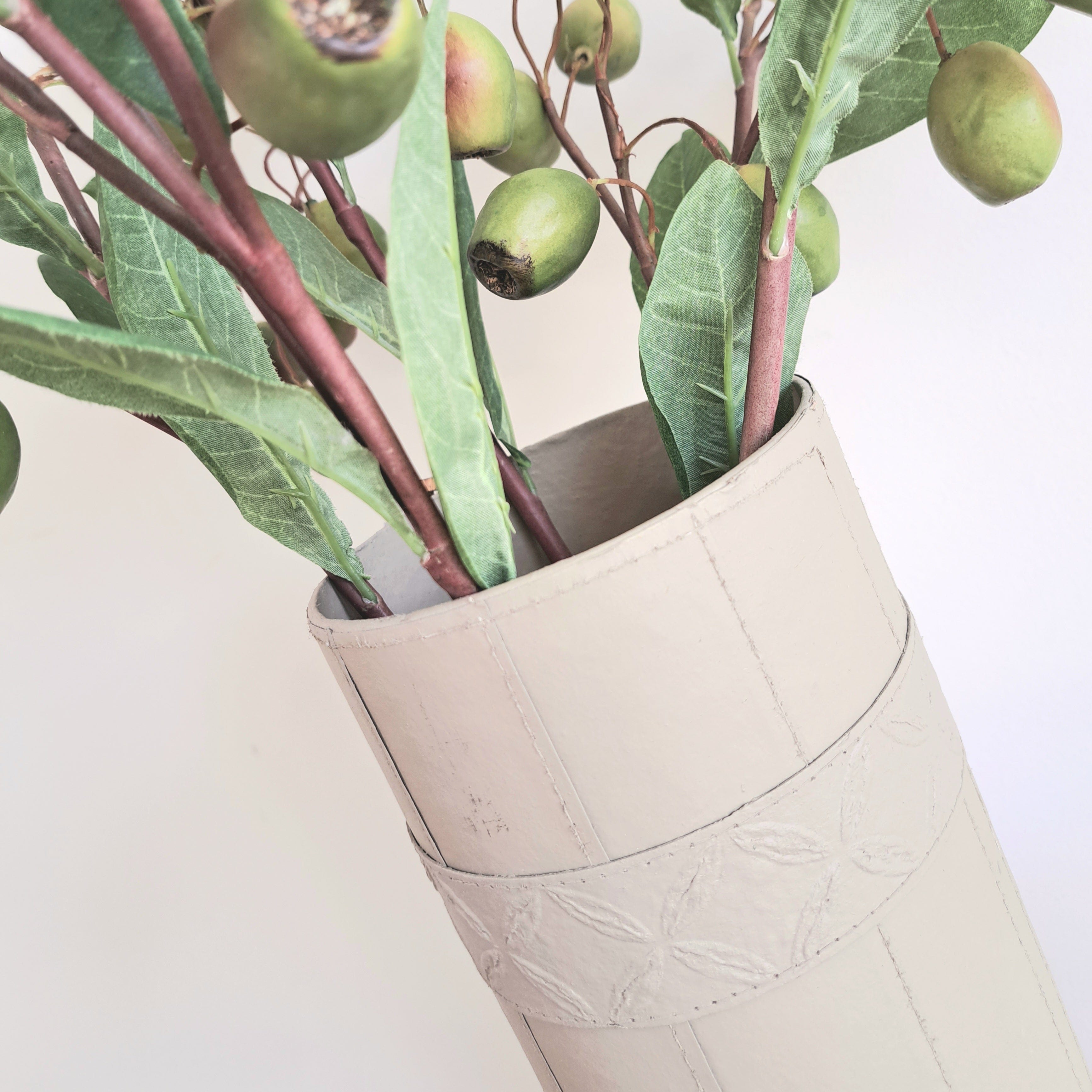 Treestripes Vase Husk Diwali Stitched Paper Vase