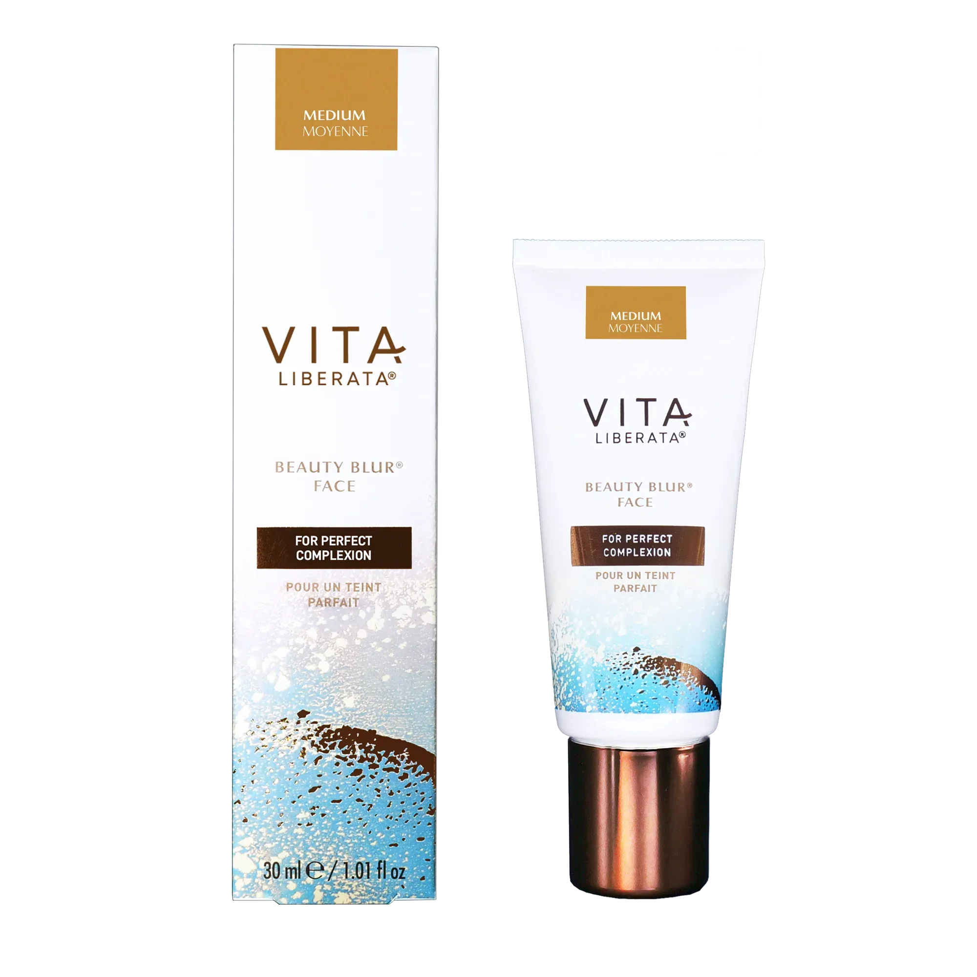 Vita Liberata Face Primer Beauty Blur Face Medium 30ml – Tinted BB Cream Primer & Radiance Moisturiser
