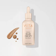 Vita Liberata Everyday Blur Drops Body Makeup Medium bottle and swatch on white background