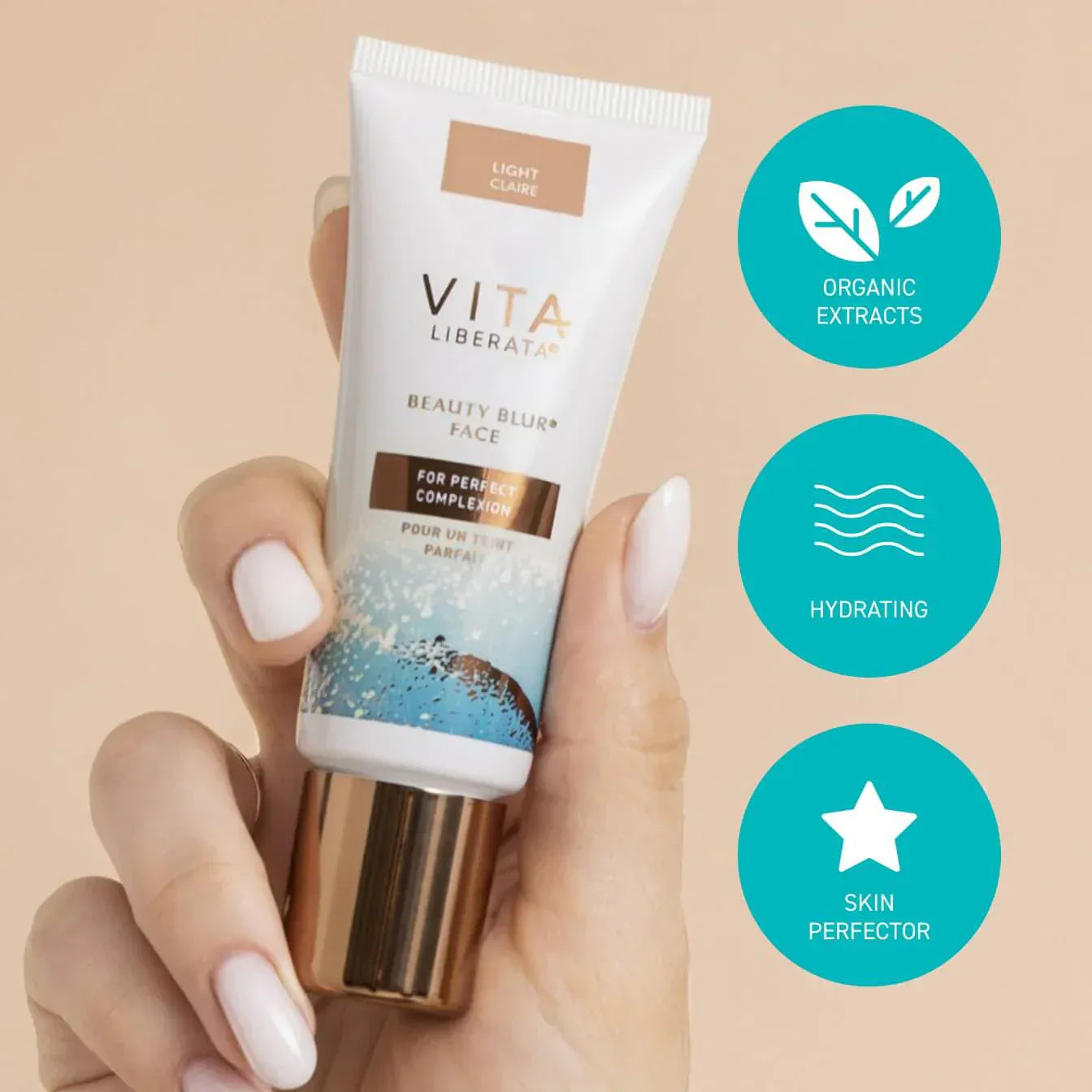 Vita Liberata Tinted Moisturiser Beauty Blur Face Light 30ml – Tinted BB Primer & Radiance Moisturiser