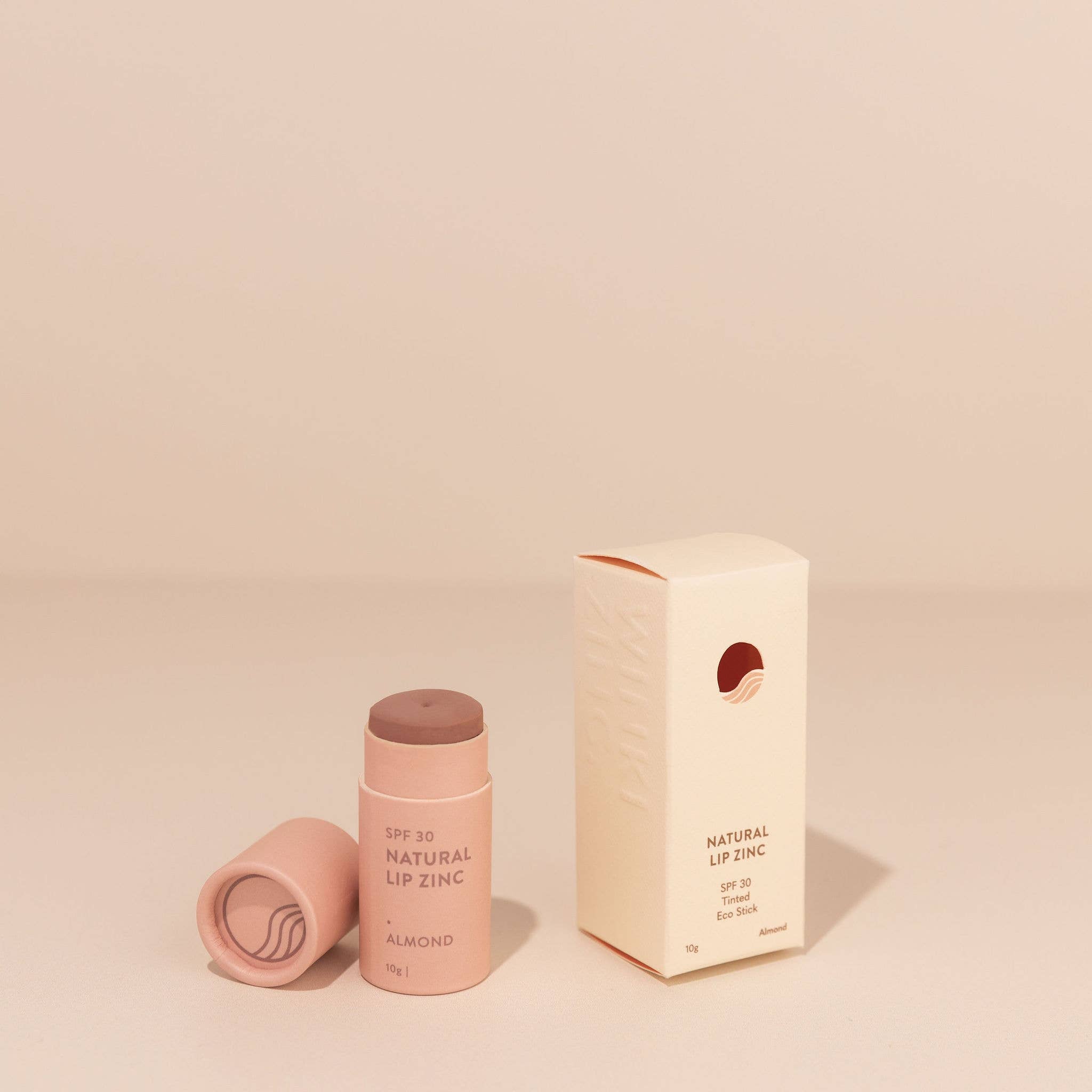 Winki Zinc Tinted Natural Lip Zinc with packaging, mineral-based SPF lip balm with subtle tint for sun protection and hydration.