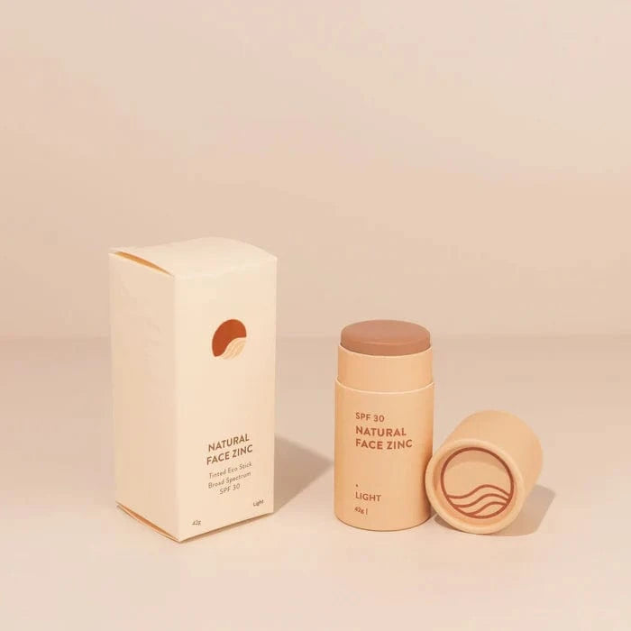 Winki Zinc Sunscreen Light Winki Zinc Tinted Face Zinc SPF 30 Eco-Stick – Natural, Reef-Safe, Plastic-Free Sunscreen